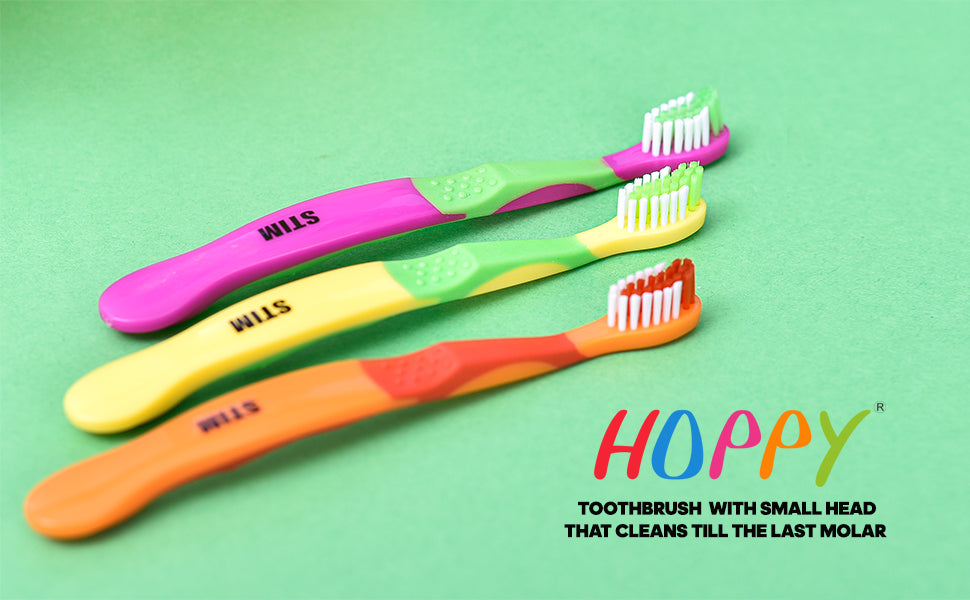 STIM Hoppy Kids Toothbrush (03 to 10 Year) - Pack of 12