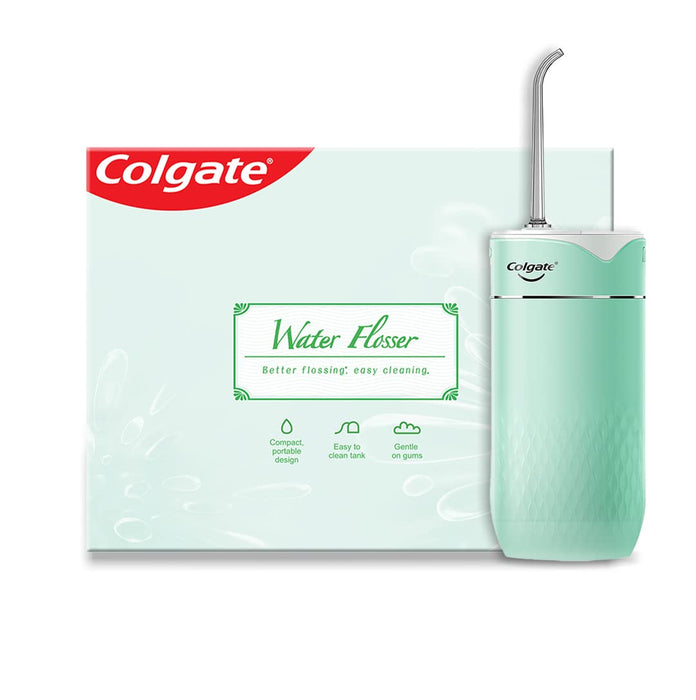Colgate Water Flosser , 140ml, Waterproof design with 3 adjustable pressure modes, with Rechargeable Battery - Green