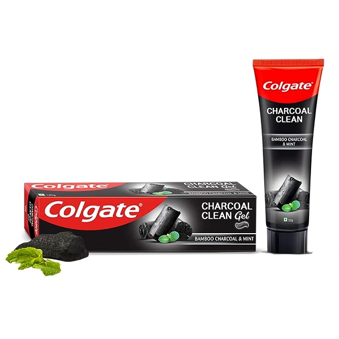 colgate charcoal clean 120g black gel toothpaste (pack of 2)