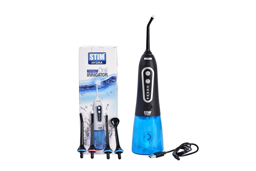 STIM Hydra  Water Flosser With 5 Irrigator Heads and  2 Minutes Timer