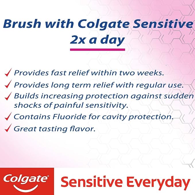 colgate sensitive toothpaste everyday protection (pack of 3)