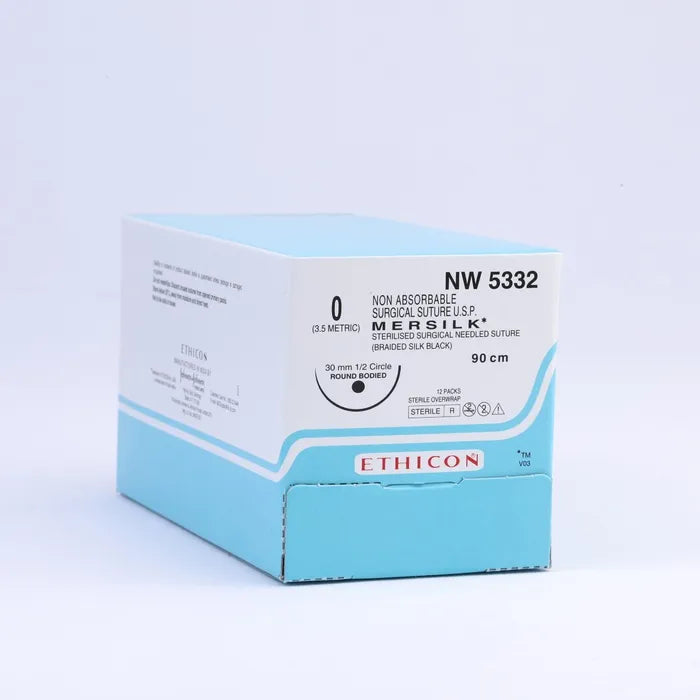 Ethicon Mersilk #0 Black Braided Suture