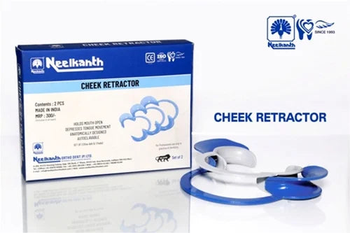 neelkanth cheek retractor (set of 2 - 1) for adult & 1 for child autoclavable ( pack of 2 )