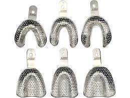 impression trays edentulous perforated lower