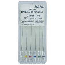 mani short barbed broaches 21mm