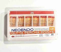 neoendo 4% gutta percha points | length marked and color coded gutta perch points