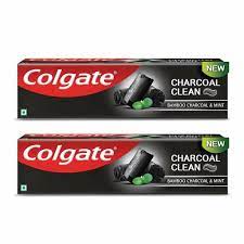 colgate charcoal clean 120g black gel toothpaste (pack of 2)