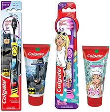 colgate kids 5+ years toothbrush (barbie & batman) - pack of 4