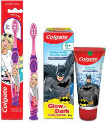 colgate kids toothpaste batman + barbie anticavity toothpaste (pack of 2)