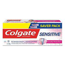 colgate sensitive toothpaste, everyday protection, 80g  (pack of 3)