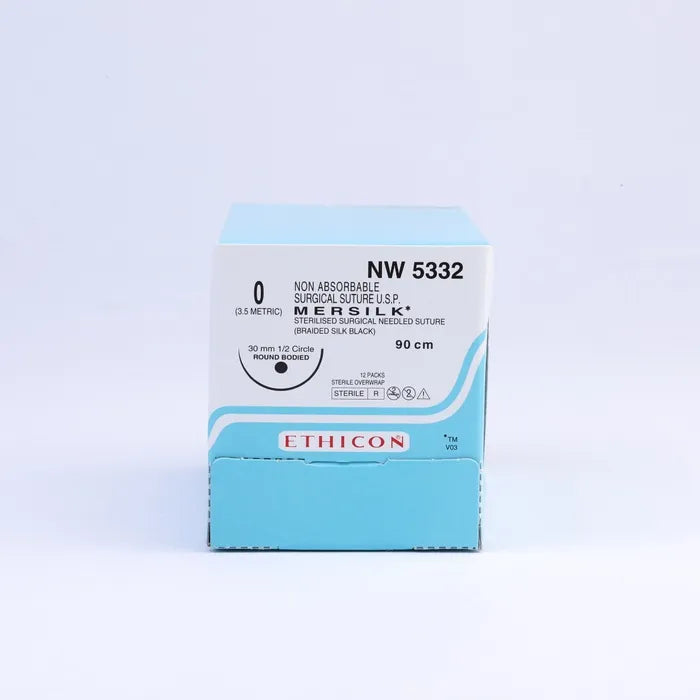 Ethicon Mersilk #0 Black Braided Suture