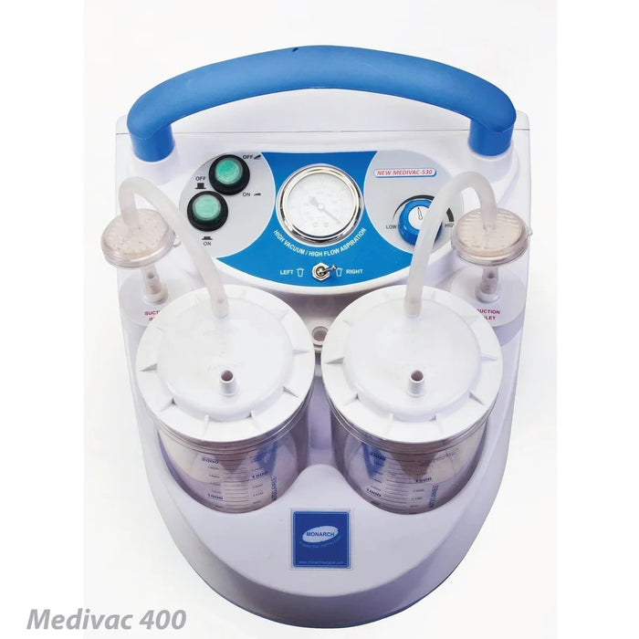 Monarch Medivac Automatic 400 Suction Machine, For Medical, Capacity: 2 X 2000 ml Polycarbonate Jars