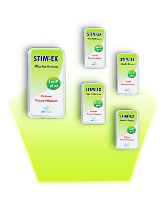 Stim-Ex Ortho Wax Mint flavoured Dental Wax - Pack of 3