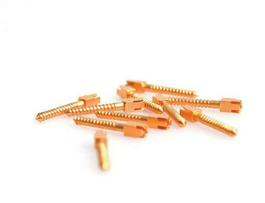 pd gold plated screw posts individual ( pack of 12 )