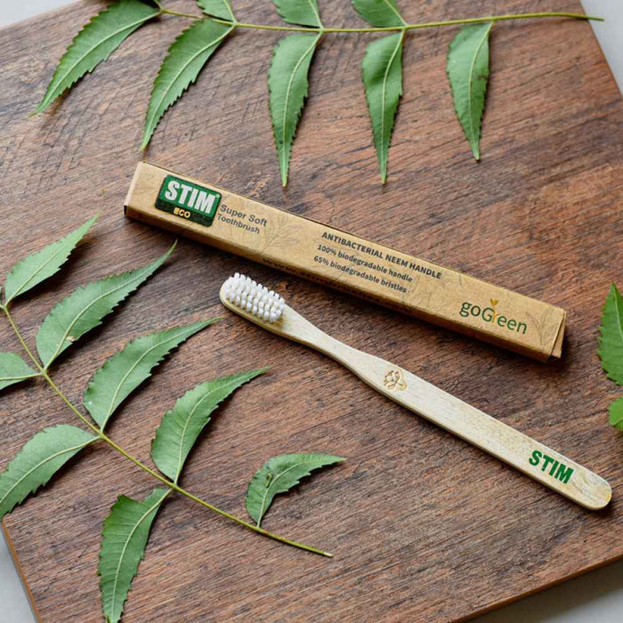 Stim Eco Bio Toothbrush - Neem Handle (PACK OF 2)