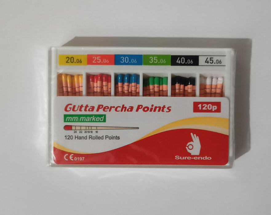 oro (6% gp 20-45) gutta percha points - pack of 120 pcs