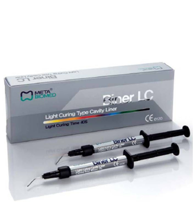 meta biner lc (light curing type cavity liner with 2gm x 2 syringe)