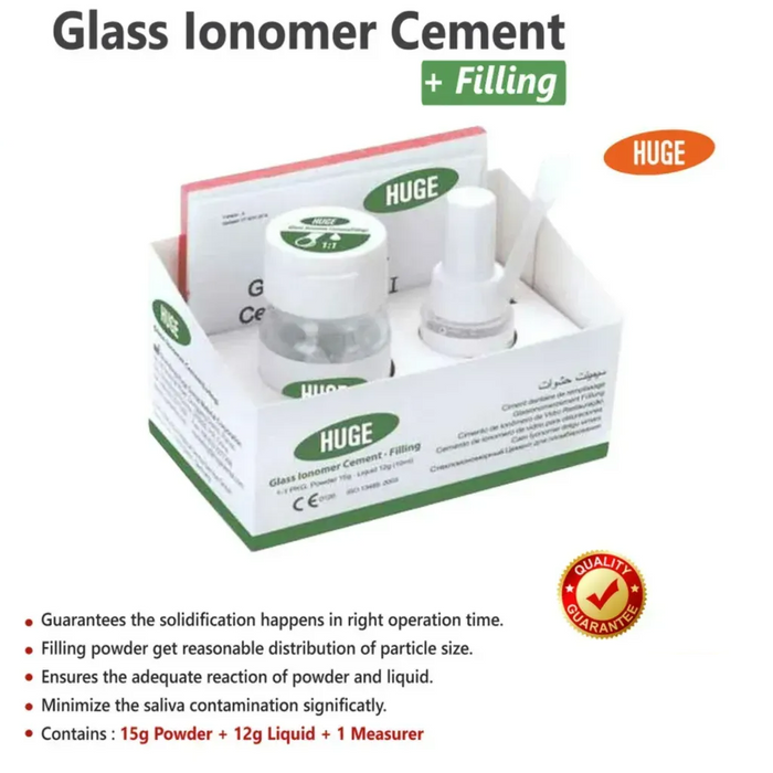 huge - glass ionomer cement (gic) + filling