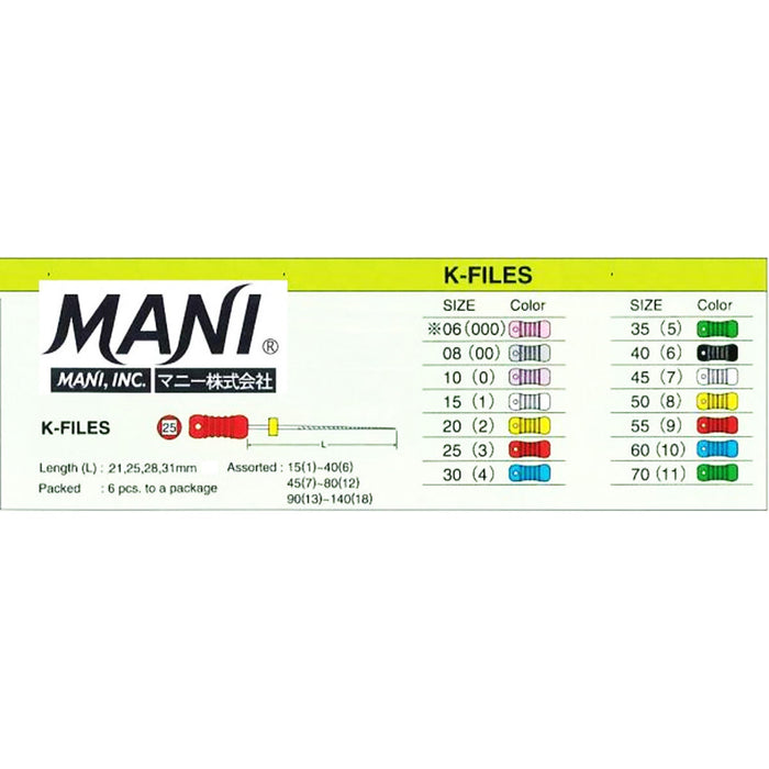 mani k-files 25mm