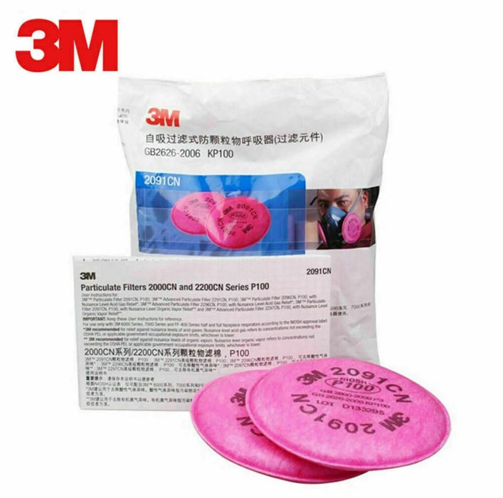 3m 2091cn niosh p100 filters (pack of 2)